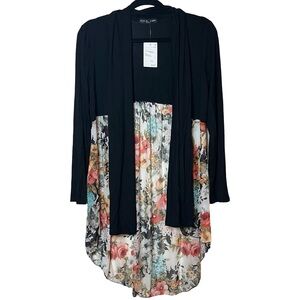 Kim + Cami Floral Sheer Open Front Cami